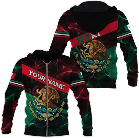 Mostprints Personalized Name Mexican Hoodie 3D, Mexican Hoodies for Men, Unisex Mexico Hoodie, Mexico Hoodies for Men