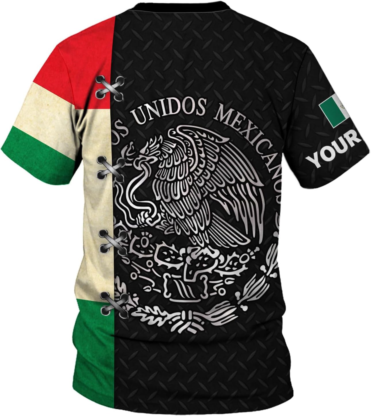 Mostprints Personalized Name Mexican Shirts for Men 3D Customized Mexico Shirts for Men Mexico Shirts for Women Mexico Shirt