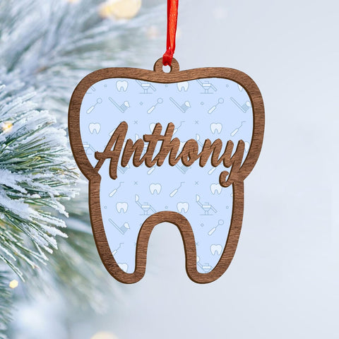 Mostefy Personalized Dentist Christmas Ornaments 2024, Dental 2D Flat Printed Acrylic Ornament, Dentist Xmas, Dentist Hanging Ornament, Custom Dentist (Style 3)