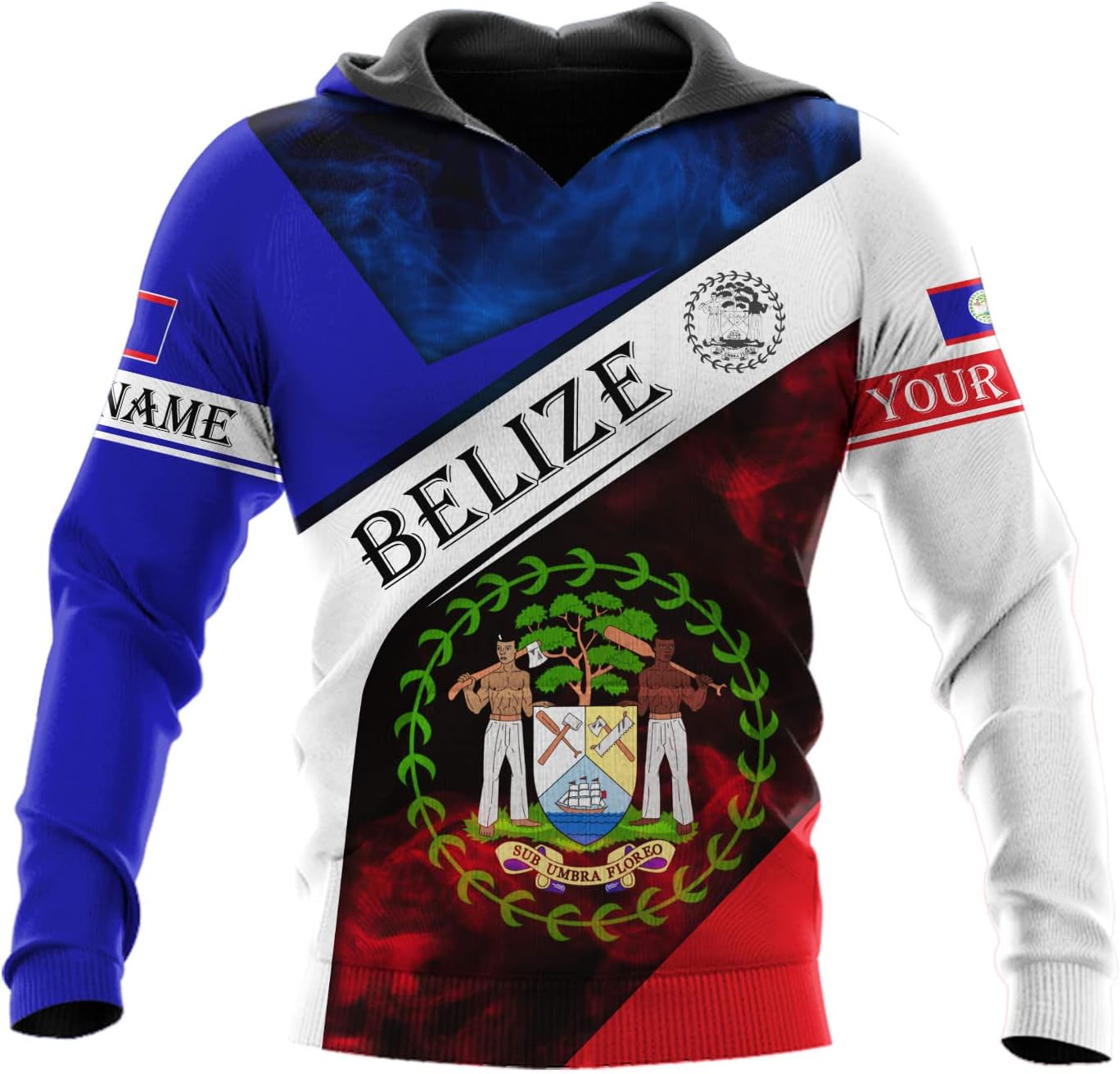 Personalized Belize Shirt for Men and Women, Coat of Arms of Belize Flag Flag Shirt, Belizean Country Flag Gift