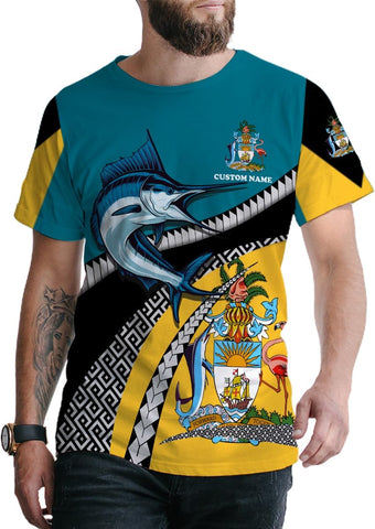 Personalized Bahamas Shirt 3D Custom Bahamas Flag Shirt for Men and Women Bahamas Pride Shirt