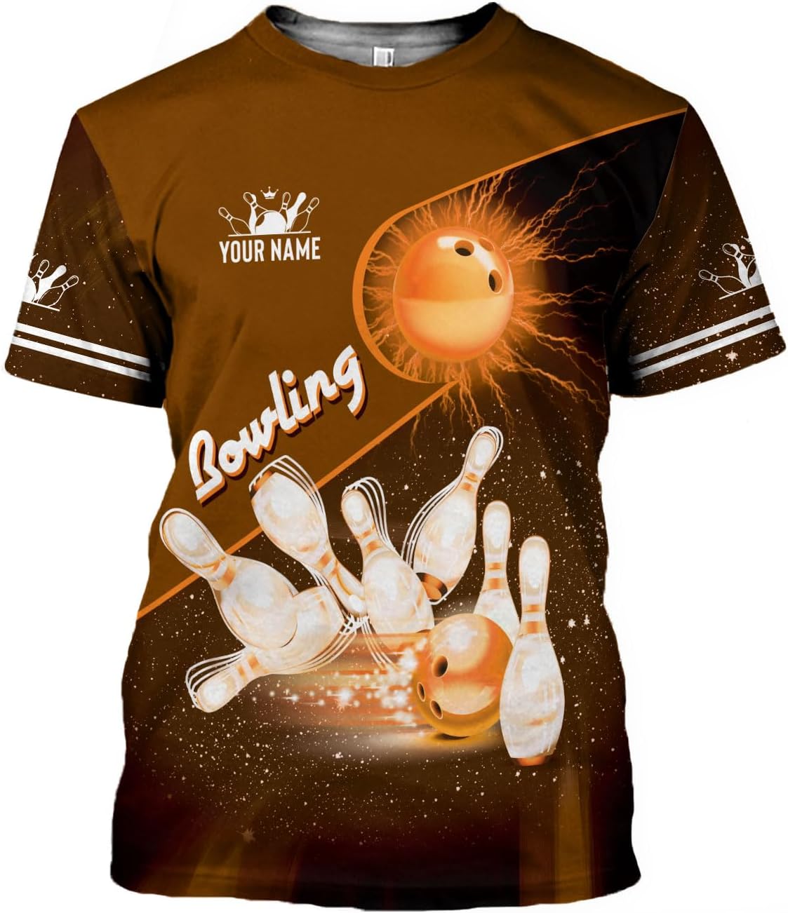 Pretyprints Personalized Bowling Shirt - Custom Bowling Gift for Women & Men