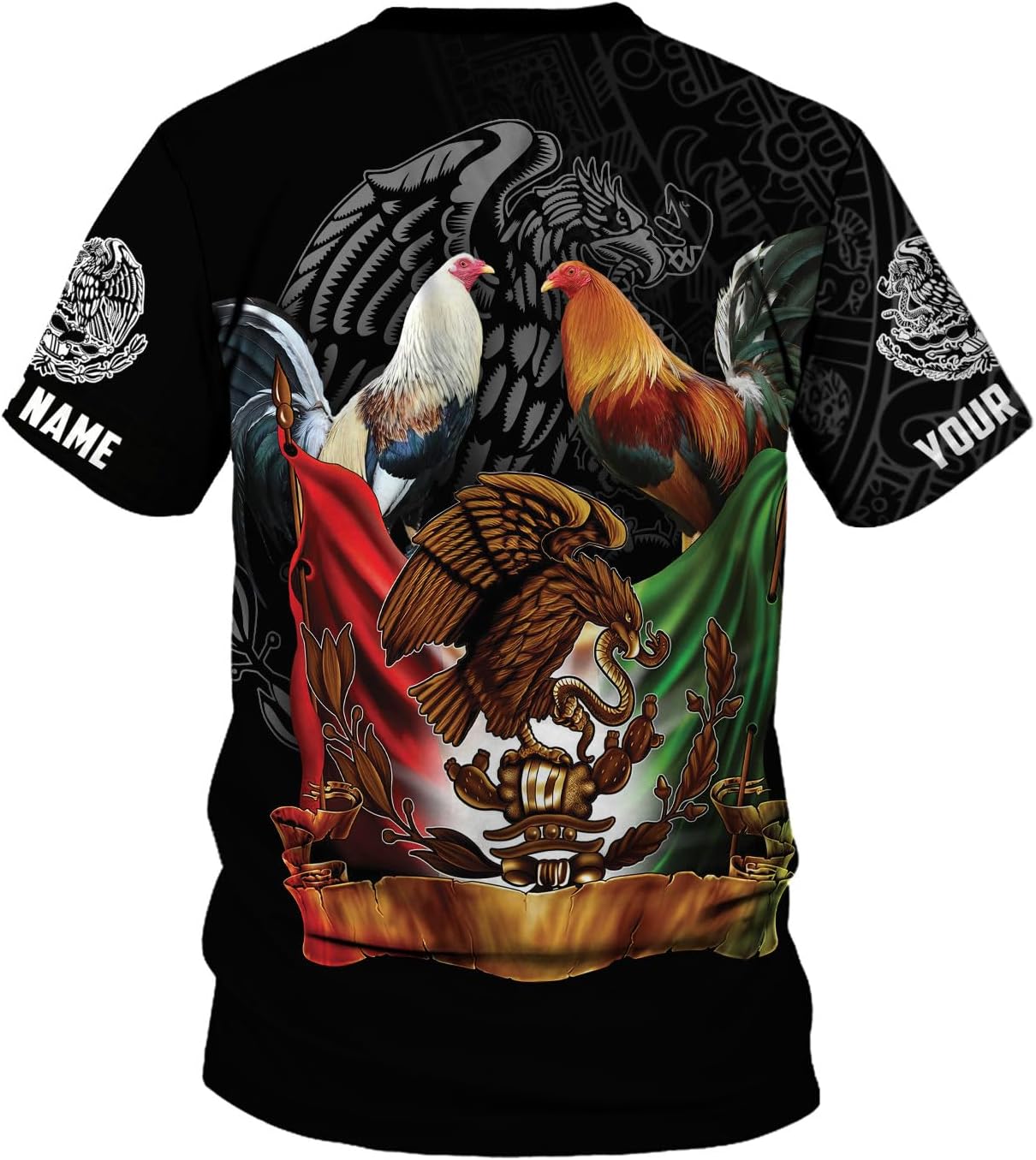 AOVL Personalized Rooster shirts 3D Rooster Mexican Shirts for Men Rooster Mexico Shirt Rooster Shirt for Men Women S-5XL
