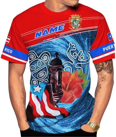 Personalized Puerto Rico Shirt, Puerto Rican T-Shirts for Women Men, Puerto Rico Flag Shirt, Pride T-Shirt for Puerto Rican