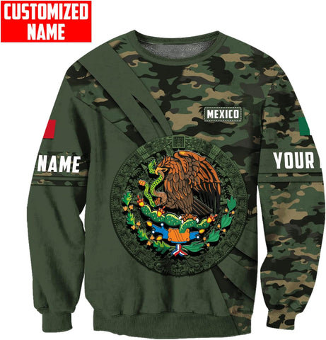 Customized Name Mexico Army, Mexico Hoodie, Custom Name Mexico Hoodies for Men Unisex Hoodie, T Shirt, Zip Up Hoodie, Sweatshirt for Men AD1054