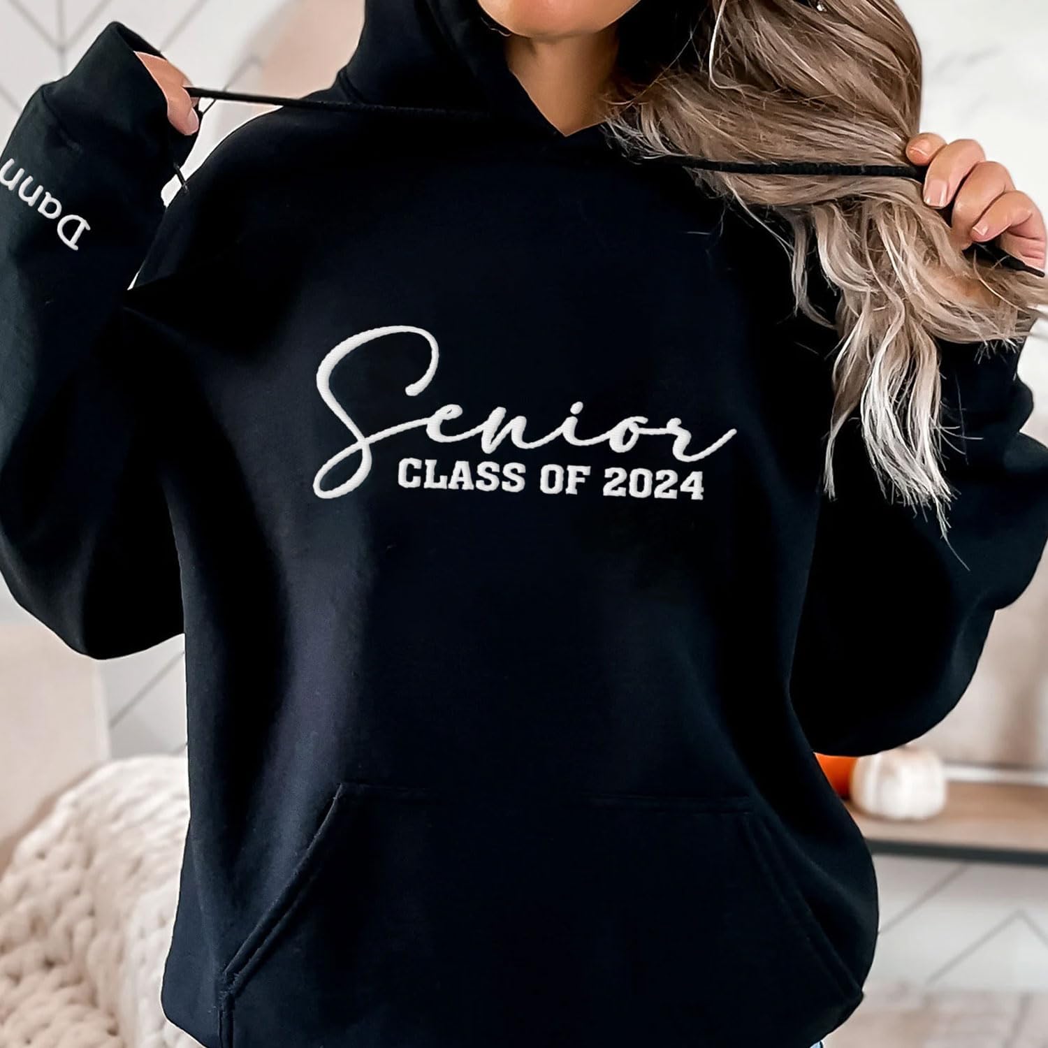 AOVL Personalized 2024 Embroidered Sweatshirt - Graduation Class Of 2024 Senior Class Embroidered Sweatshirt