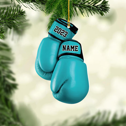 Personalized Boxing Ornament, Boxing Gloves Christmas Light Ornament, Custom Boxing Ornament, Kick Boxing Ornament, Gift for Boxing Lovers, Boxer Ornament Gift for Boxing Lovers (Boxing 4)