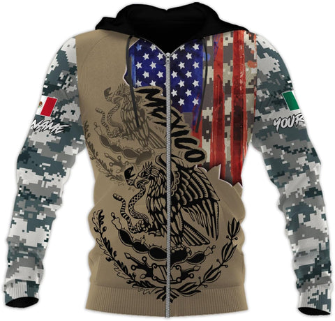 Mostprints Personalized Name Mexican Hoodie 3D, Customized Mexican Hoodies for Men, Unisex Mexico Hoodie,Mexico Hoodies for Men