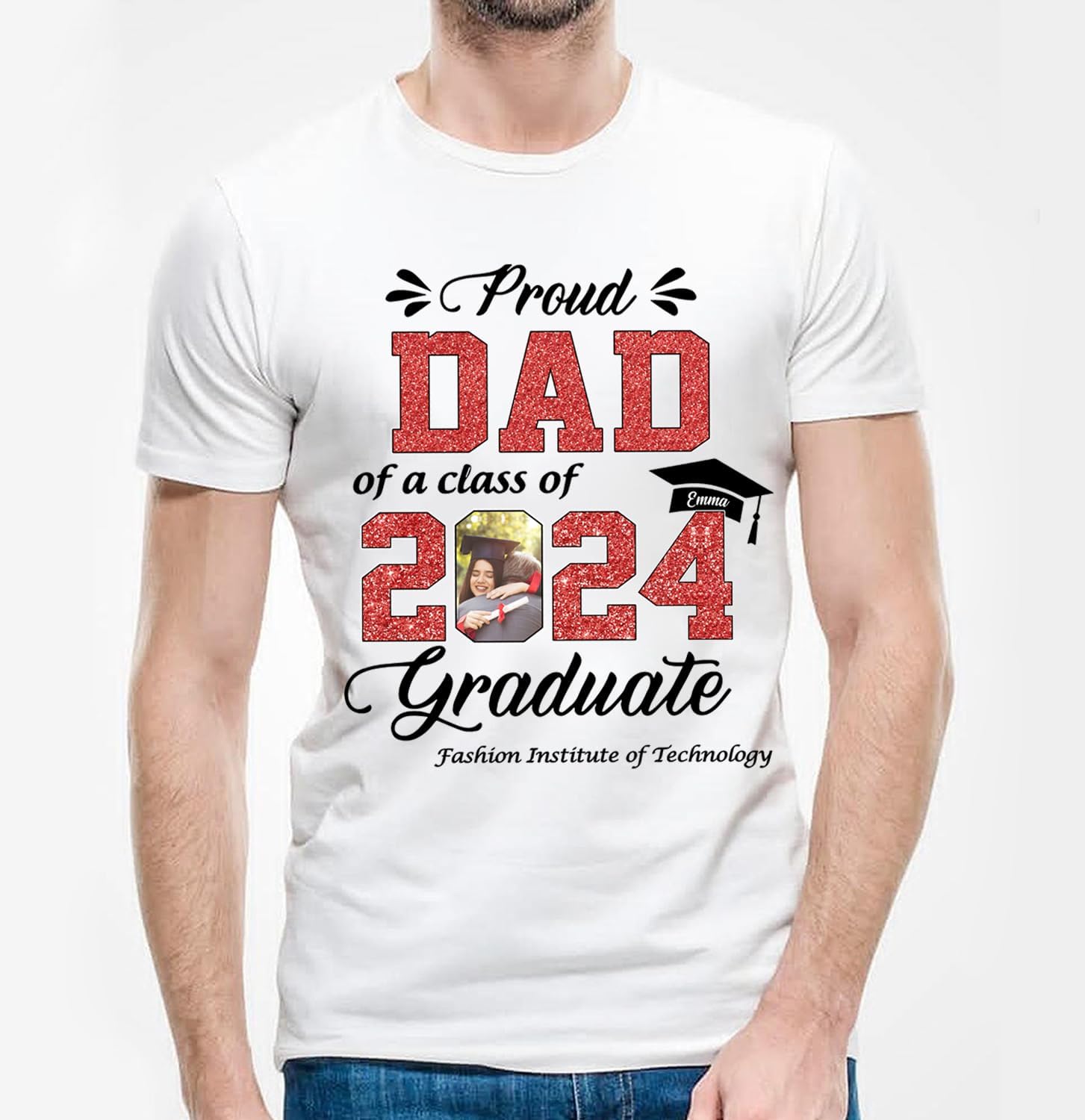 Personalized Graduation 2024 Shirt Proud Family of A Class of 2024 Graduate Class of 2024 Senior Class of 2024 Class of 2024