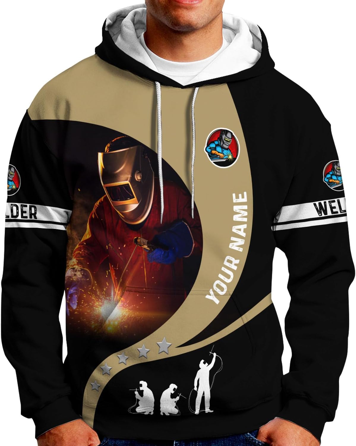 Mostprints Personalized Name Welding Shirt 3D, Custom Welding Shirts Gift, Welding Shirts, Welder Shirt for Men and Women