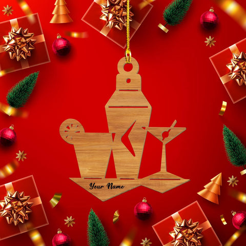 MAPrints Personalized Bartender Christmas Ornaments, Bartender Wood Ornament, Personalized Bartender Gift, Best Christmas Ornament 2024, Ornament Xmas Tree Hanging Decor Keepsake (BTD 7)