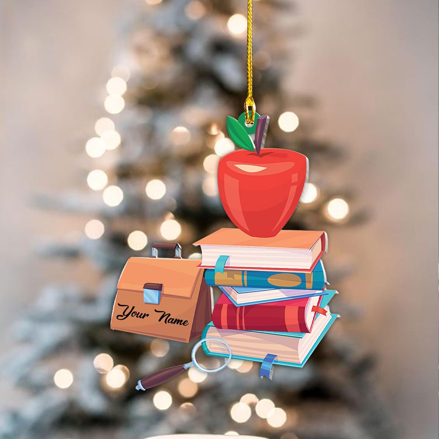 MAPrints Teacher Ornaments Christmas 2024, Teacher Appreciation Gifts for Women, Teacher Acrylic 2D Flat Ornaments, Thank You Appreciation Ornaments, Keepsake Gifts for Teacher (TC 2)