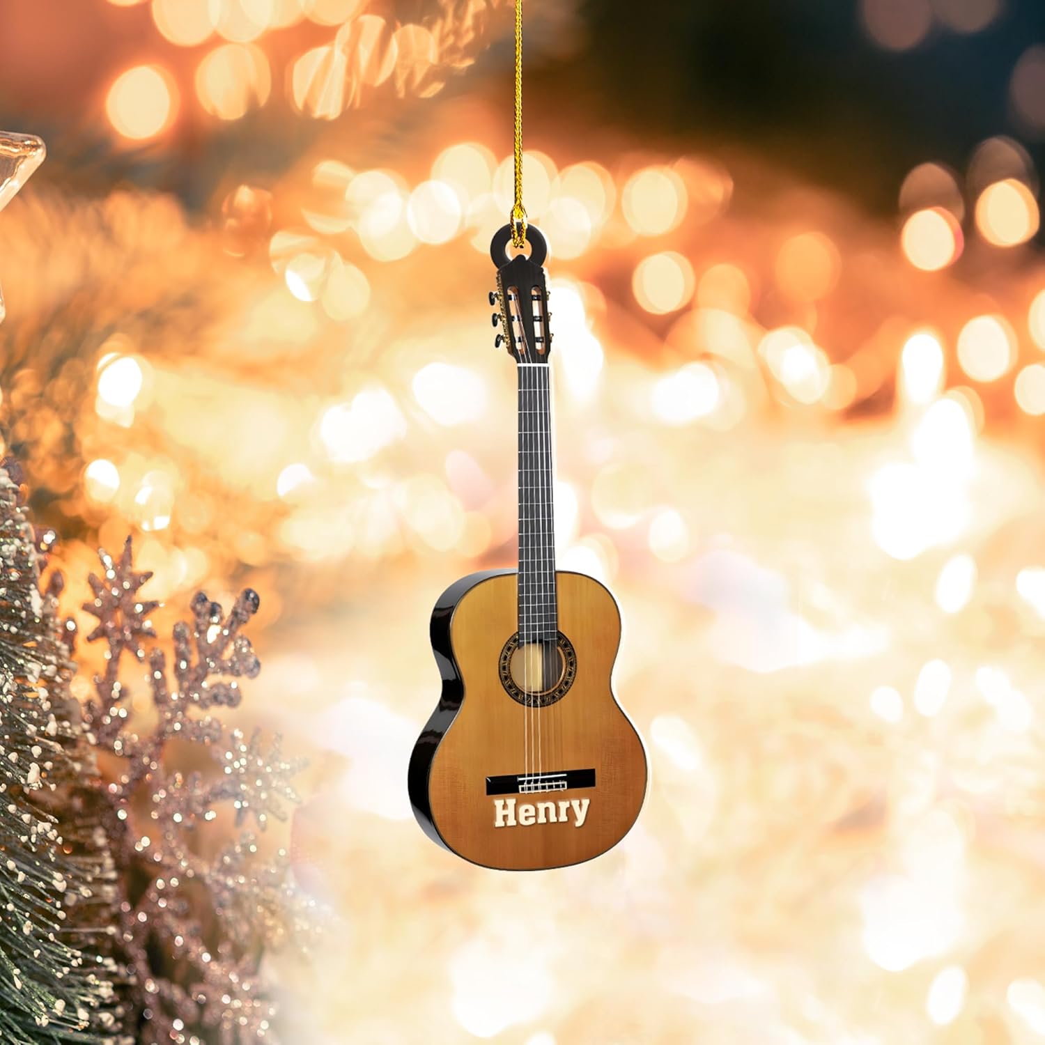 Personalized Guitar Ornament, Electric Guitar Ornament, Guitar Christmas Ornaments 2024, Acoustic Guitar Christmas Ornament, Guitar Christmas Ornaments Guitarist Gift Musical Instruments Xmas (G12)