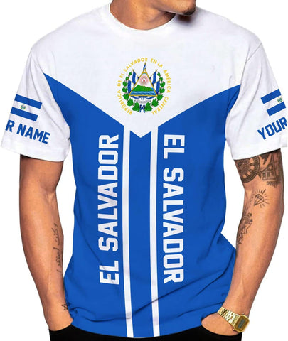 AOVL Custom El Salvador 3D Shirt for Men Camiseta De El Salvador Flag Shirt Salvadorans Pride Jersey El Salvadoreña Tshirt