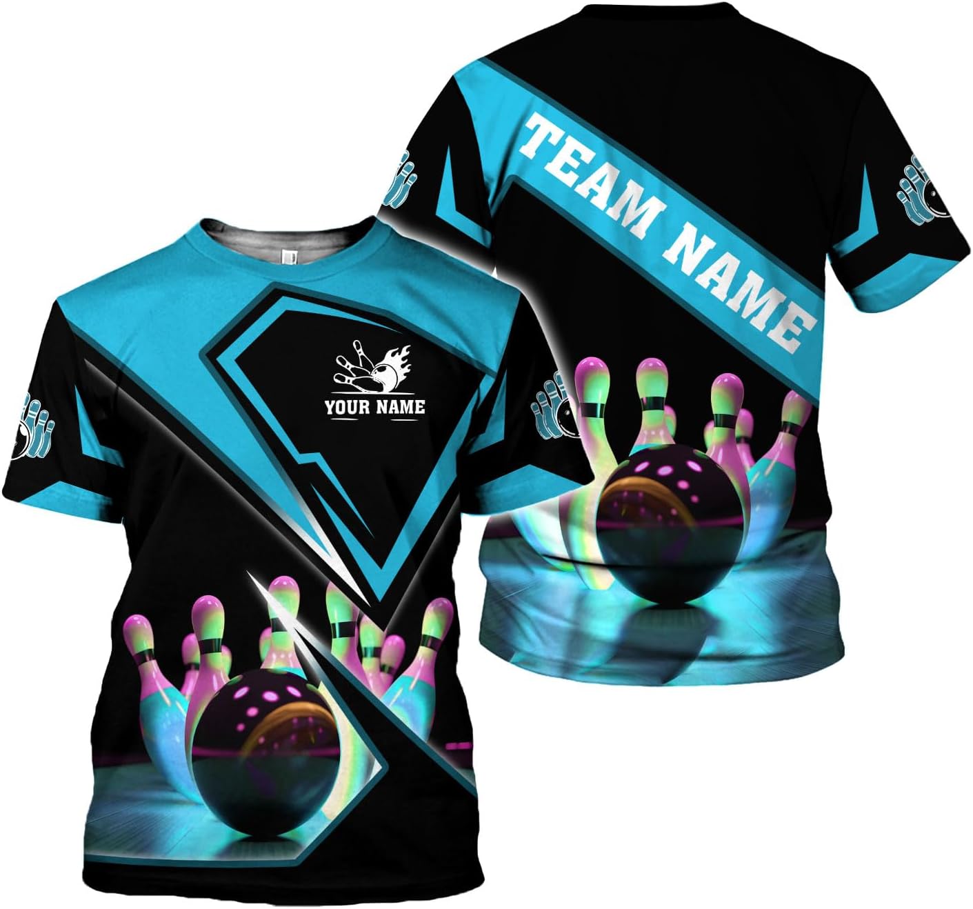 Rivelus Custom 3D Bowling Shirts Personalized for Men and Women - Unique Team Shirt & Gifts for Bowling Lovers