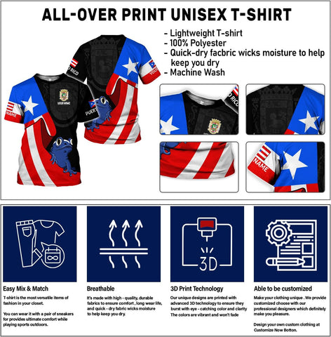 Mostefy Personalized Name Puerto Rico Shirt, Customized Puerto Rico Shirts for Men and Women, Puerto Rico Flag T-Shirt3