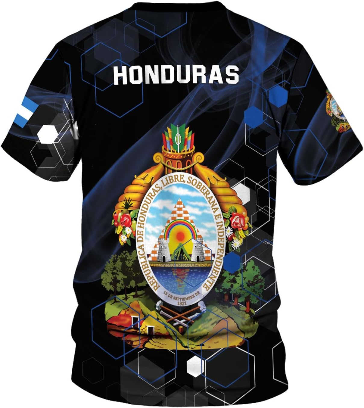 Mostprints Personalized Honduras Shirt 3D Camisa Honduras Hombres Honduras Shirts Men Women, Honduras Tshirt Honduras t Shirt (Multi 5)