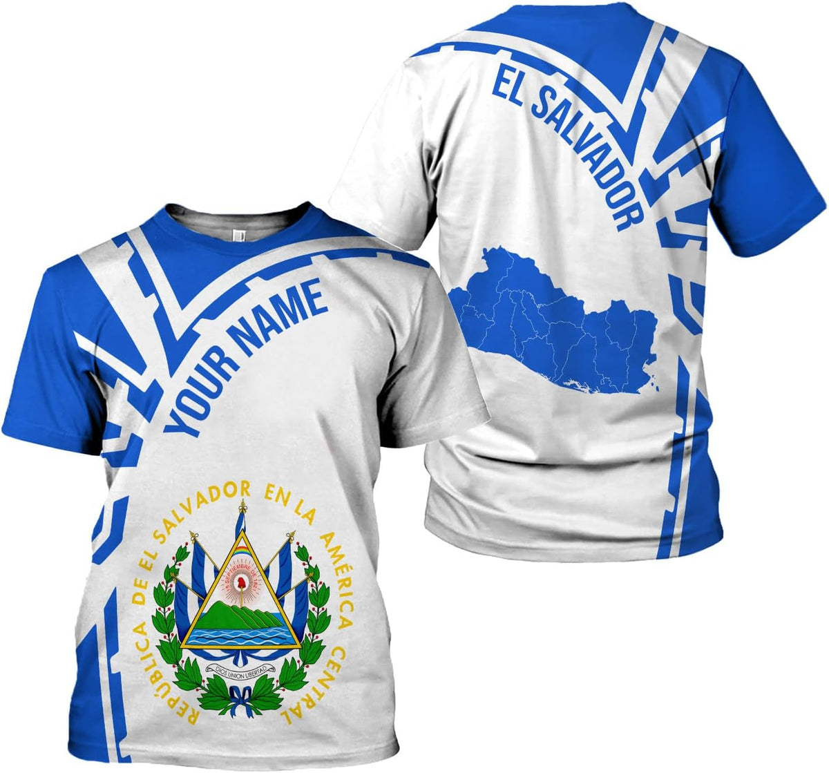 AOVL Custom El Salvador 3D Shirt for Men Camiseta De El Salvador Flag Shirt Salvadorans Pride Jersey El Salvadoreña Tshirt
