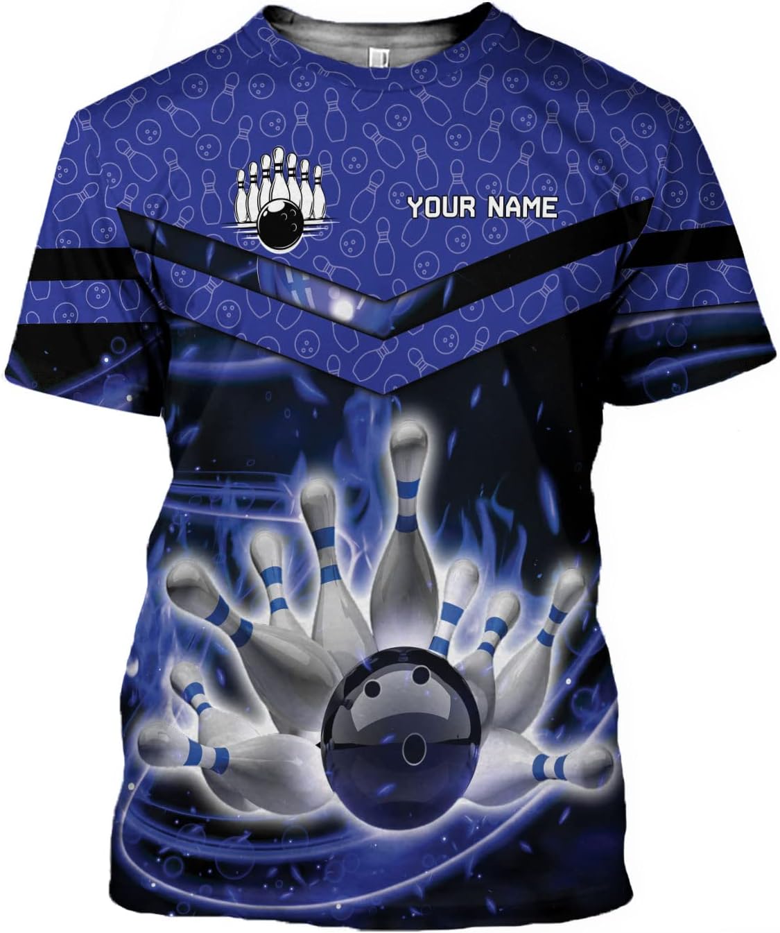 Rivelus Personalized Name Bowling Shirts for Men and Women 3D, Bowling Shirts for Team Bowling, Bowling Shirts Gift