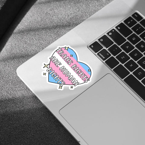 3 Pcs Trans Rights are Human Rights Sticker, Equality Bumper Sticker, Trans Human Rights Ally Stickers - Vinyl Sticker 3x3 for Water Bottles Laptop Phone Car Helmet Hard Hat