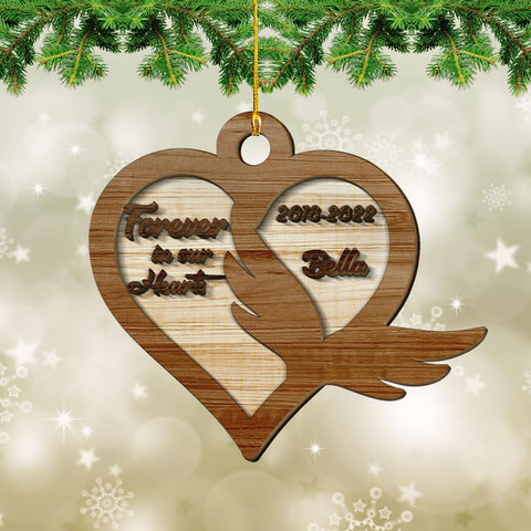 MAPrints Personalized Layered Wooden Dog Cat Paw Ornament Christmas 2024, Custom Dog Paw Suncatcher Wood Ornaments with Names, Pet Paw Wooden Dog Ornament, Pet Paw Christmas Ornament (PAW 3)