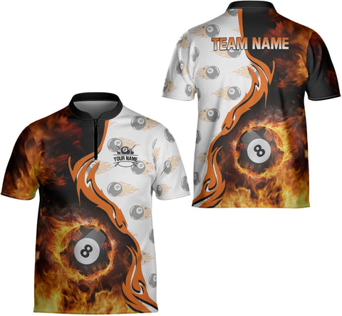 Ligthuy Personalized Billiard Jersey 3D, 8 Ball Shirt, Billiards Shirts for Men, Billiard Gifts for Men and Women S-5XL