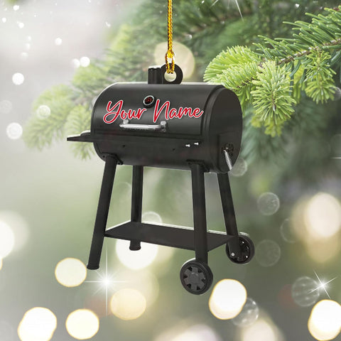 Personalized Grill Christmas Ornaments, BBQ Grill Ornament 2024, Smoker Christmas Ornament, Barbeque BBQ Ornament, Grilling Christmas Ornaments Cooking Hanging Gift for Griller Grill Master (BBQ15)