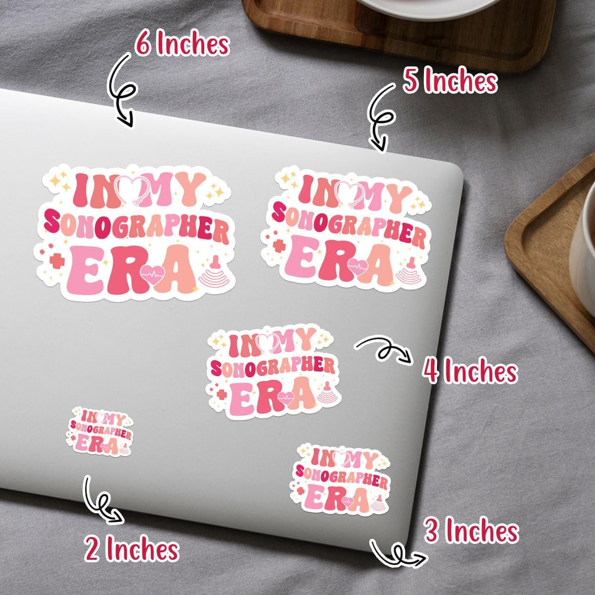 (3pcs) in My Sonographer Era Sticker, Sonographer Sticker, Sonography Sticker Die-Cut Waterproof Vinyl Sticker Laptop Water Bottle Window Phone Helmet