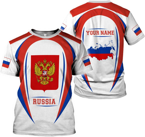 MoonArt Personalized Russia Shirts Russian Shirt Russian Coat of Arms Russia Flag Pride Shirts Russia Flag Coat of Arms
