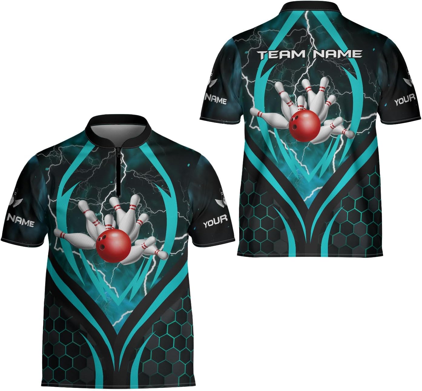 Ligthuy Personalized Name Bowling Jersey 3D, Custom Bowling Shirts for Team, Bowling Shirt Unisex for Men & Women4