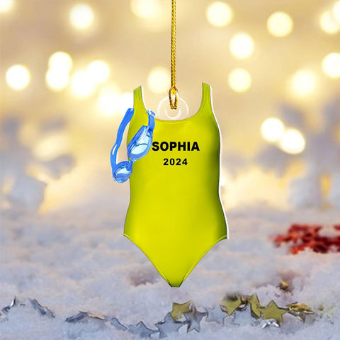 Artparel Personalized Swimming Ornament Gift for Swimming Lovers Ornaments Boy\/Girl Swimmer Christmas Ornament Christmas Tree Decor Swimming Christmas Ornament Lovers Xmas (SMM 11)