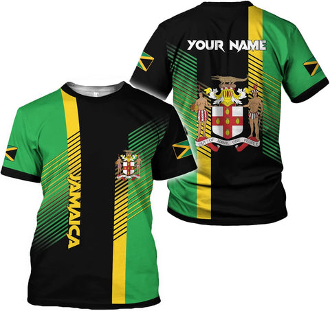 Personalized Jamaica Shirt Custom Jamaica Flag Lion Shirt for Men and Women, Jamaican Pride T-Shirt, Jamaica Tshirt Jamaicana