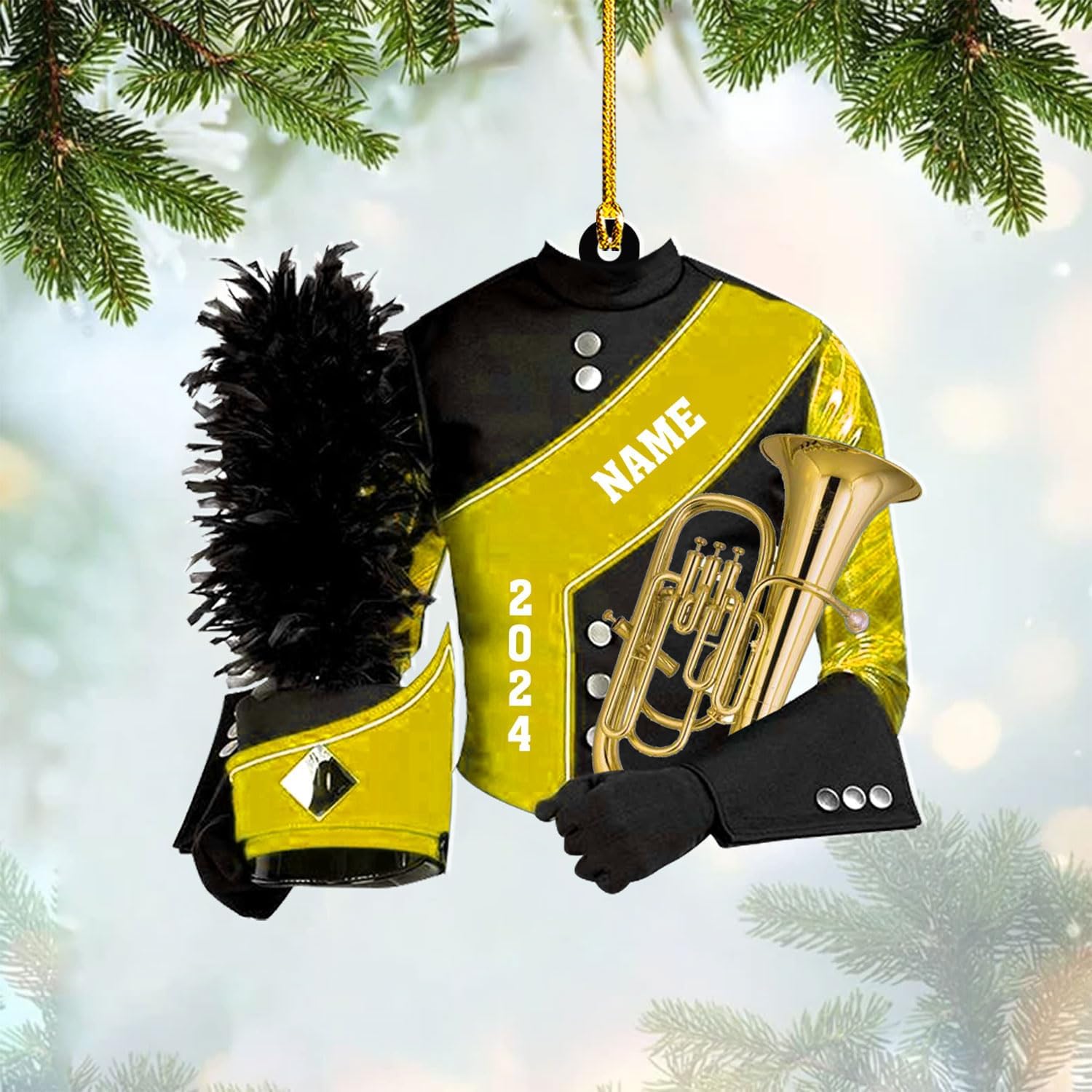 AOVL Custom Marching Band Ornament Music Ornament Marching Band Teacher Gifts Music Marching Band Gifts Band Director Gifts Music Ornament Marching Band Teacher Gifts Music (MB2)