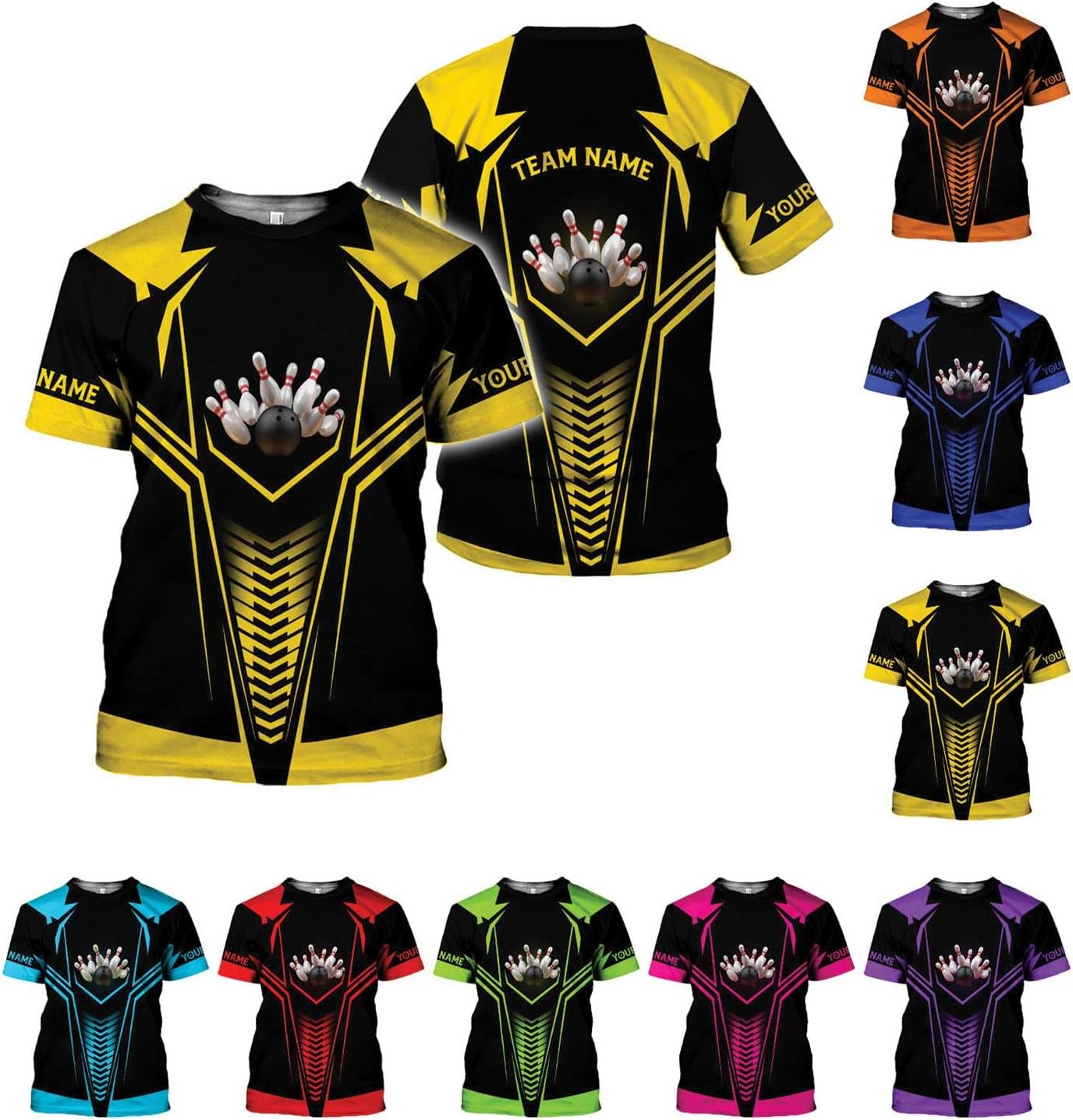 Podagree Personalized Name Bowling Shirts for Men and Women 3D, Bowling Shirts for Team Bowling, Bowling Shirts Gift