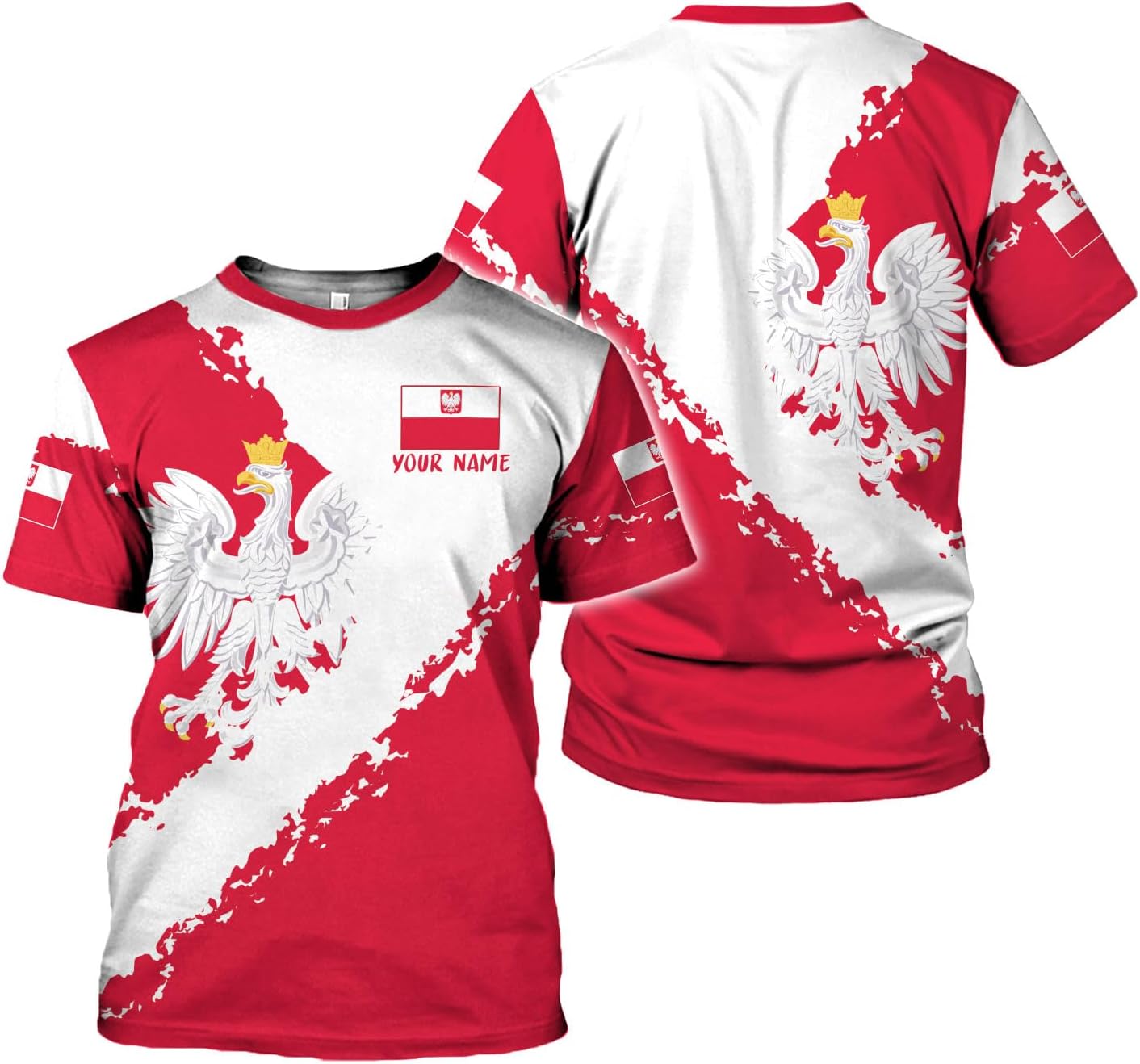 Vybonz Personalized Poland Hoodie Women & Men 3D, Poland Pride Shirt Polish Eagle