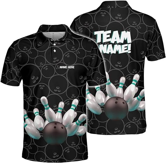 Mostprints Custom Bowling Polo Shirt Personalized 3D Team Name Bowling Shirts For Men Women Jersey Unisex