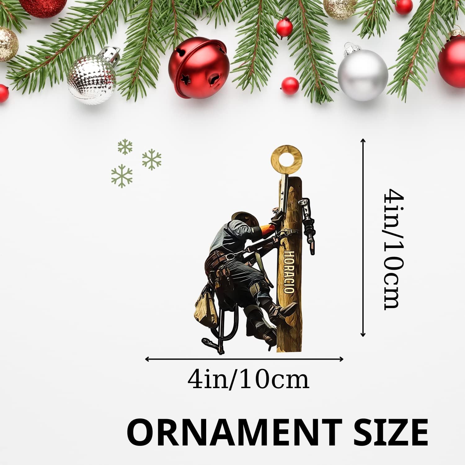 Personalized Lineman Ornaments Lineman Gifts Linemen Ornaments Linemen Gifts Custom Name Lineman Christmas Ornaments Custom Lineman Tool Set Flat Christmas Ornament, Lineman Lover Fan (1, LM5)