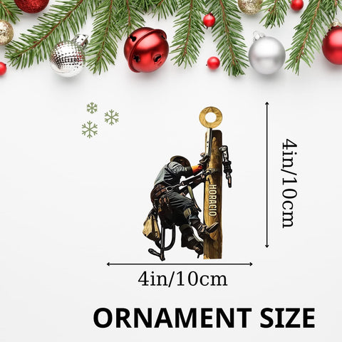 Personalized Lineman Ornaments Lineman Gifts Linemen Ornaments Linemen Gifts Custom Name Lineman Christmas Ornaments Custom Lineman Tool Set Flat Christmas Ornament, Lineman Lover Fan (1, LM5)