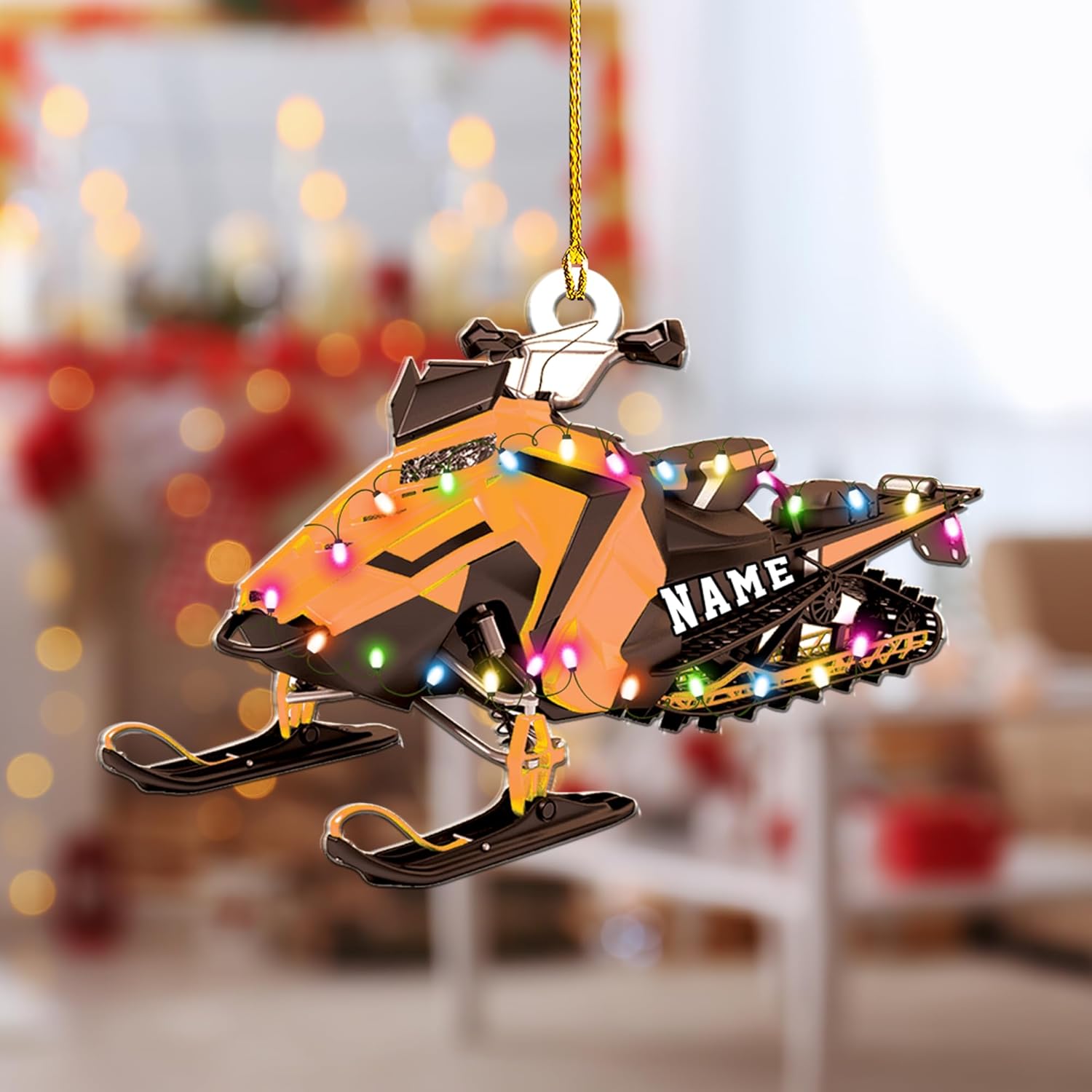 RoyalBro Personalized Snowmobile Ornament Snowmobile Gear Shoes Christmas Ornament for Snowmobile Lovers, Snowmobile Christmas Ornament Gift for Snowmobile Lovers (Style 6)