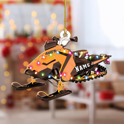 RoyalBro Personalized Snowmobile Ornament Snowmobile Gear Shoes Christmas Ornament for Snowmobile Lovers, Snowmobile Christmas Ornament Gift for Snowmobile Lovers (Style 6)