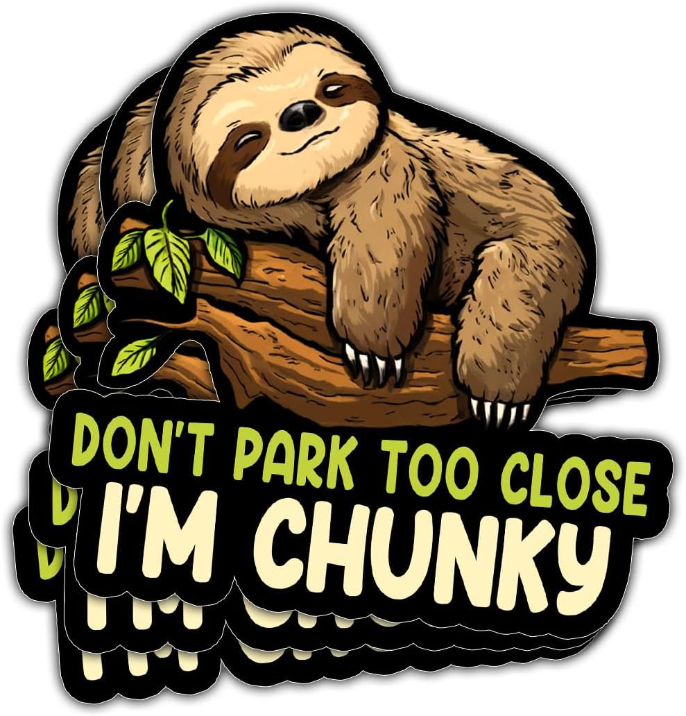 3 Pcs Don't Park Too Close I'm Chunky Sticker, Dont Park Too Close Im Chunky Car Sticker, Don't Park Too Close I'm Chunky Car Decal Funny Chunky Stickers for Car Truck Laptop Phone Helmet 5" (C3)