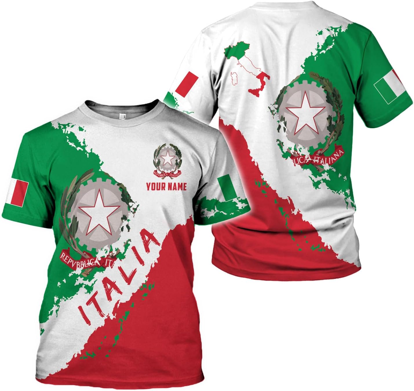 Parvii Personalized Italian Shirt, Italian Shirts for Men & Women, Italia T Shirts, Italy Tshirt, Italian Flag Shirt Gift