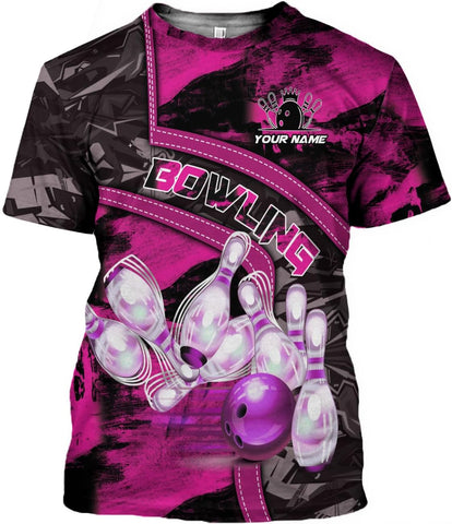 Intenprints Personalized Bowling Shirt Custom Bowling Shirts Bowling Gift Bowling Shirts for Women & Men Bowling Shirt Team