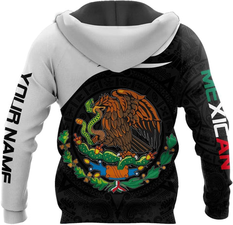 Personalized Name Mexican Hoodie 3D, Customized Mexico Hoodies for Men & Women
