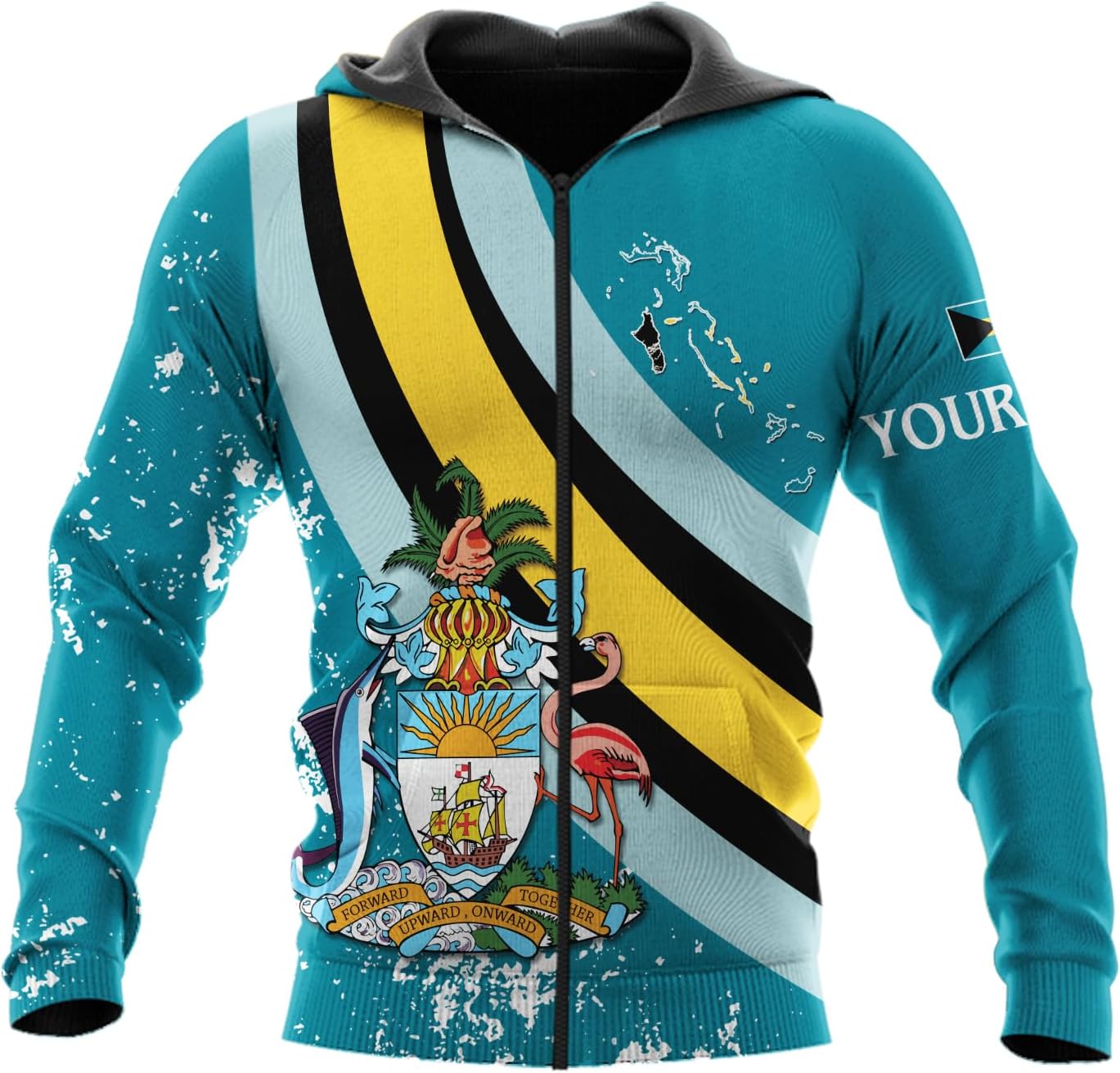 Personalized Bahamas Shirt 3D Custom Bahamas Flag Shirt for Men and Women Bahamas Pride Shirt