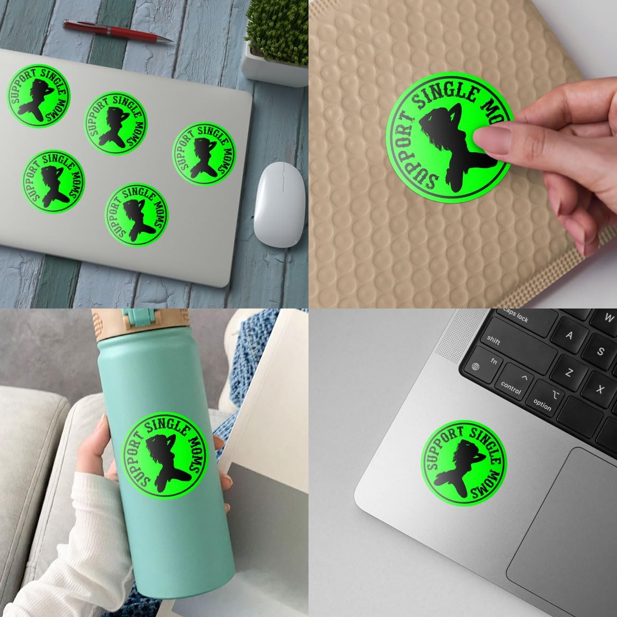 (3 Pcs) I Support Single Moms Sticker, Stripper Stickers, Dirty Hard Hat Stickers - Stickers for Laptop Water Bottle Phone Car Window Helmet Vinyl Stickers 3 Inches