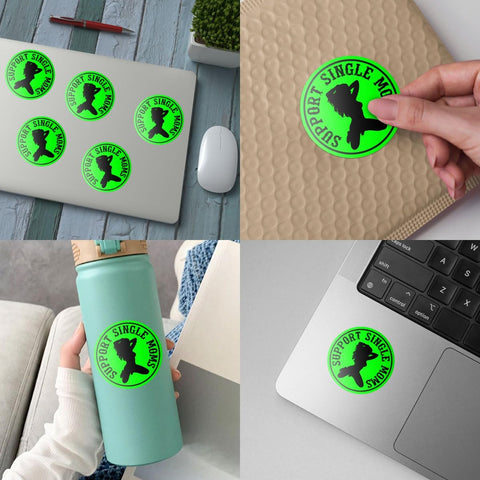 (3 Pcs) I Support Single Moms Sticker, Stripper Stickers, Dirty Hard Hat Stickers - Stickers for Laptop Water Bottle Phone Car Window Helmet Vinyl Stickers 3 Inches