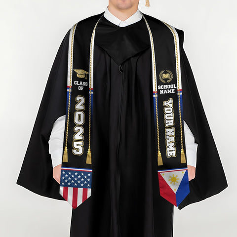 Customize Filipino Graduation Sash, Philippines Graduation Stole, Philippine Graduation Sash 2025