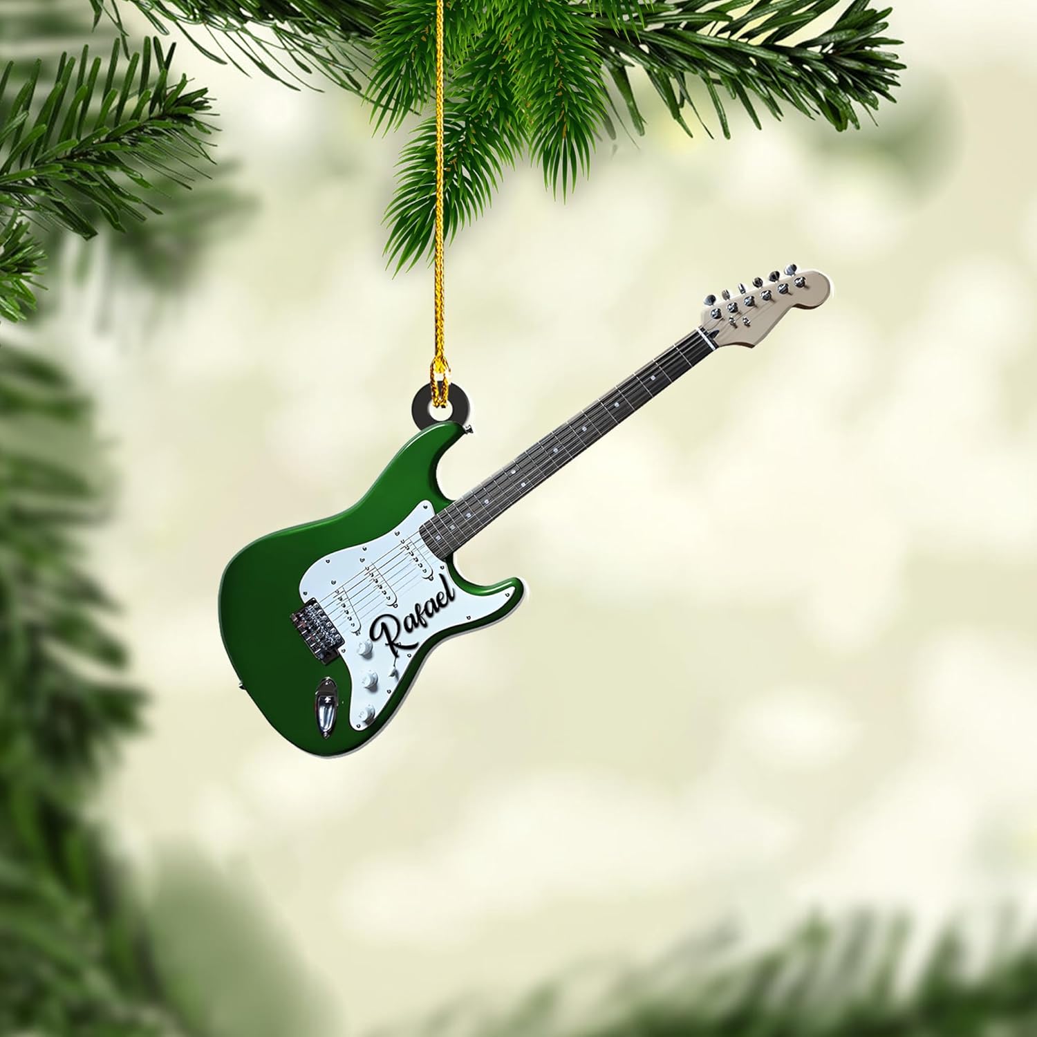 Personalized Guitar Ornament, Electric Guitar Ornament, Guitar Christmas Ornaments 2024, Acoustic Guitar Christmas Ornament, Guitar Christmas Ornaments Guitarist Gift Musical Instruments Xmas (G5)
