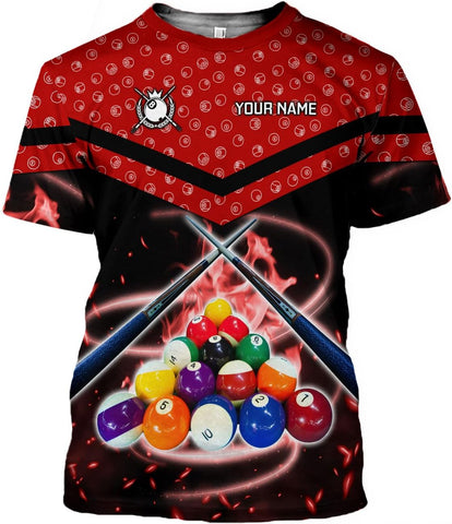 Ligthuy Personalized Name Billiard Shirts 3D, Billiards Shirt 8 Ball Billiard Shirt Custom Men's Pool Men Women\u2026